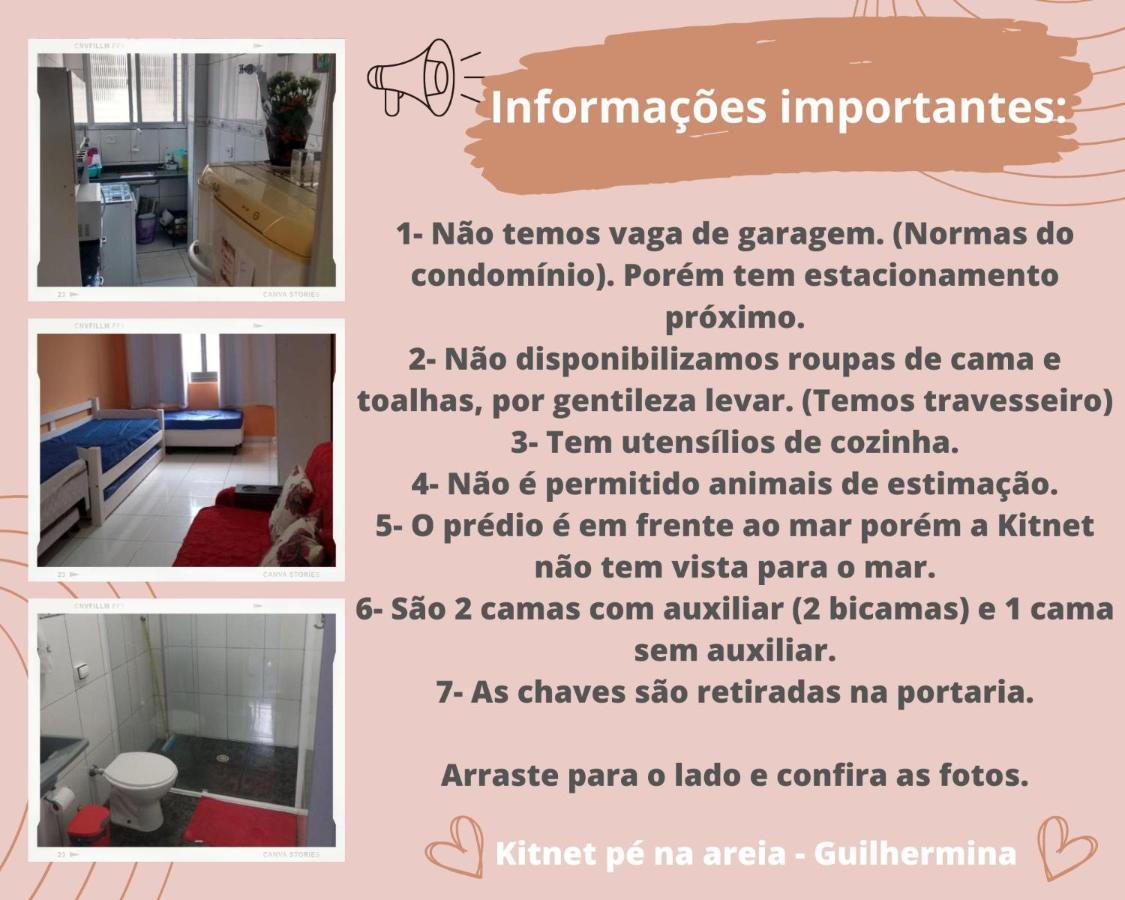 Kitnet Pe Na Areia- Guilhermina Praia Grande  Eksteriør bilde